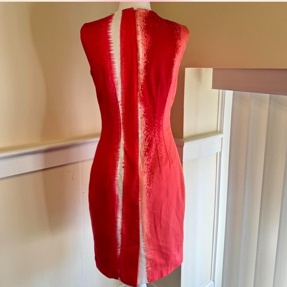 Tahari Elegant Red Sleeveless Dress - Picture 2 of 3